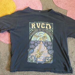 RVCA t shirt grey graphic tee